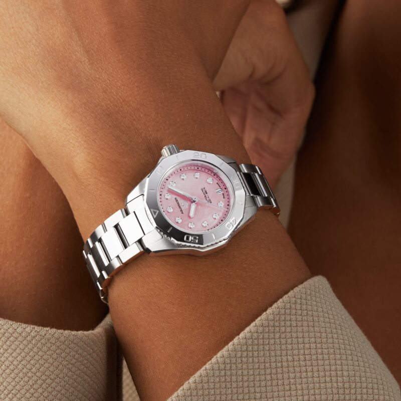 TAG HEUER AQUARACER 30MM LADIES WATCH STRAWBERRY PINK THE WATCHES OF SWITZERLAND GROUP EXCLUSIVE WBP2416.BA0622 - Image 2