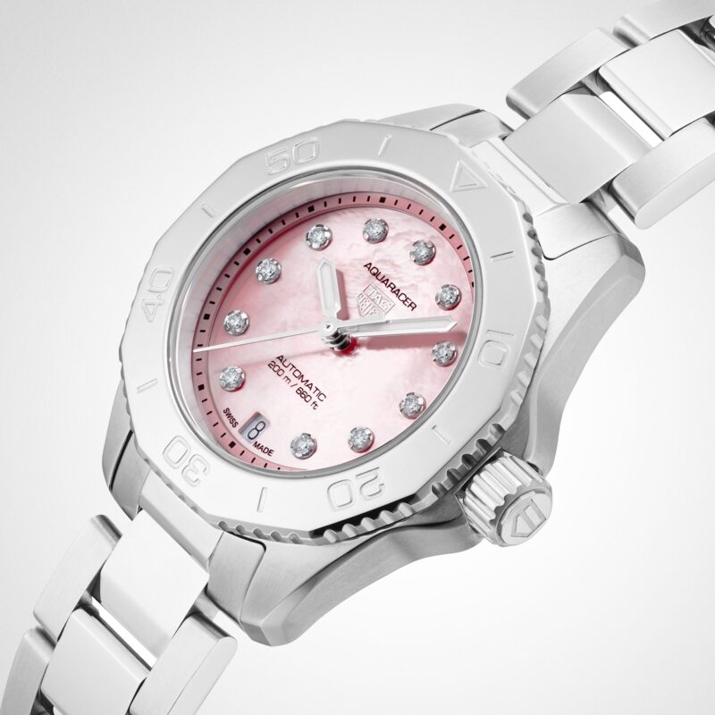 TAG HEUER AQUARACER 30MM LADIES WATCH STRAWBERRY PINK THE WATCHES OF SWITZERLAND GROUP EXCLUSIVE WBP2416.BA0622 - Image 3