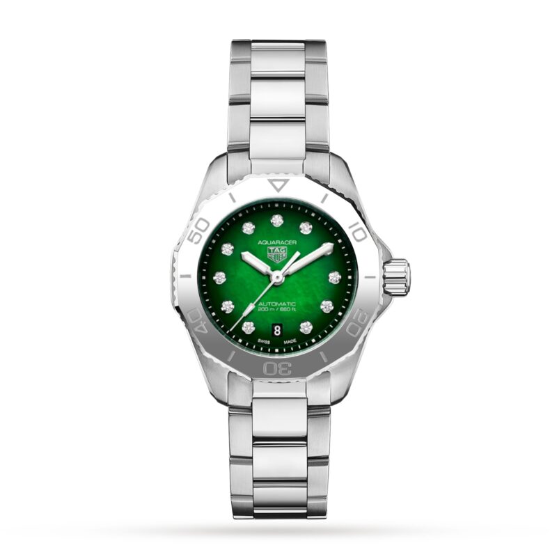 TAG HEUER AQUARACER PROFESSIONAL 200 30MM LADIES WATCH GREEN WBP2415.BA0622