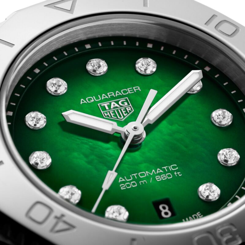 TAG HEUER AQUARACER PROFESSIONAL 200 30MM LADIES WATCH GREEN WBP2415.BA0622 - Image 3