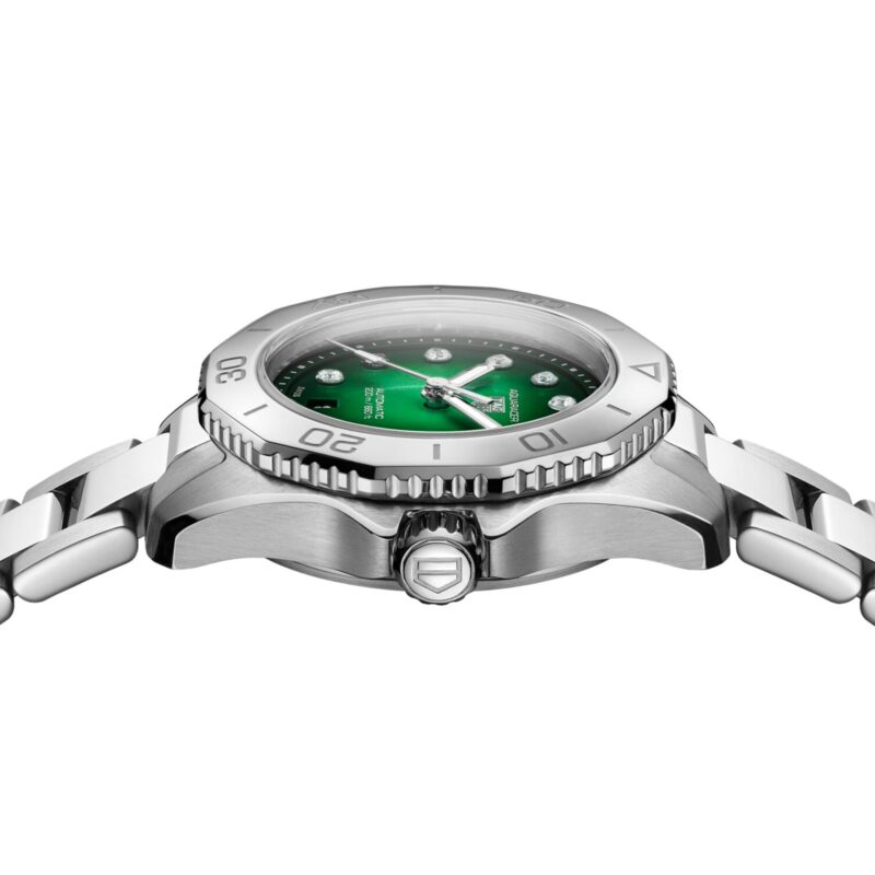 TAG HEUER AQUARACER PROFESSIONAL 200 30MM LADIES WATCH GREEN WBP2415.BA0622 - Image 4