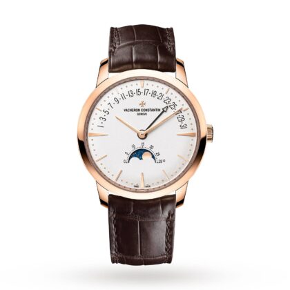 VACHERON CONSTANTIN PATRIMONY MOONPHASE AND RETROGRADE DATE MENS WATCH 4010U/000R B329