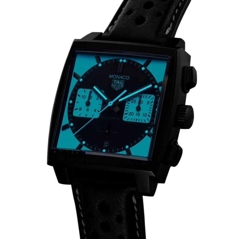 TAG HEUER MONACO CHRONOGRAPH NIGHT DRIVER 39MM MENS WATCH GREY CBL2181.FC6515 - Image 7