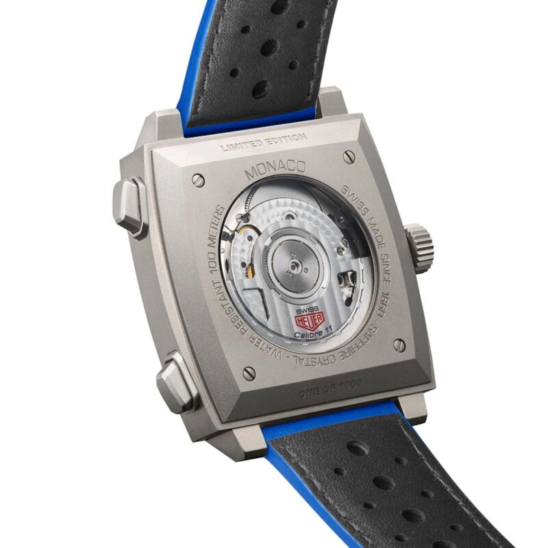 TAG HEUER MONACO CHRONOGRAPH RACING BLUE LIMITED EDITION 39MM MENS WATCH SILVER CAW218C.FC6548 - Image 5
