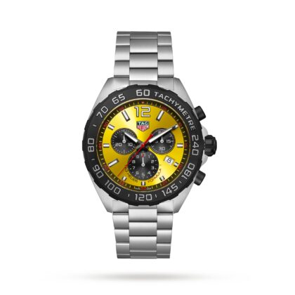 TAG HEUER FORMULA 1 QUARTZ CHRONOGRAPH 200M 43MM MENS WATCH YELLOW CAZ101AM.BA0842