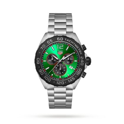 TAG HEUER FORMULA 1 QUARTZ CHRONOGRAPH 200M 43MM MENS WATCH GREEN CAZ101AP.BA0842