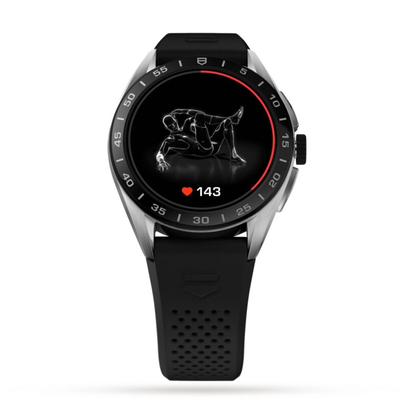 TAG HEUER CONNECTED CALIBRE E4 45MM 2022 STEEL CASE BLACK RUBBER STRAP SBR8A10.BT6259 - Image 2