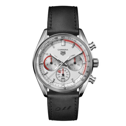 TAG HEUER CARRERA CHRONOSPRINT X PORSCHE SPECIAL EDITION 42MM MENS WATCH SILVER CBS2011.FC6529
