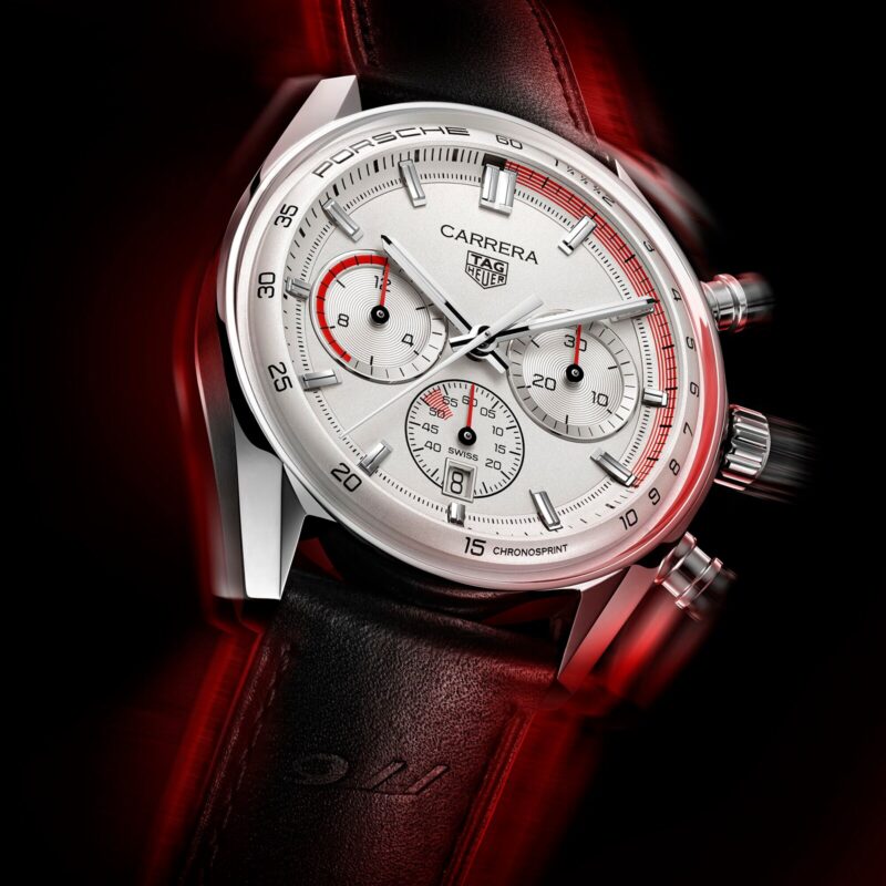 TAG HEUER CARRERA CHRONOSPRINT X PORSCHE SPECIAL EDITION 42MM MENS WATCH SILVER CBS2011.FC6529 - Image 7