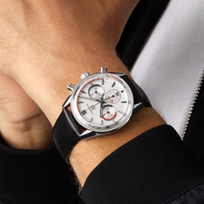 TAG HEUER CARRERA CHRONOSPRINT X PORSCHE SPECIAL EDITION 42MM MENS WATCH SILVER CBS2011.FC6529 - Image 8