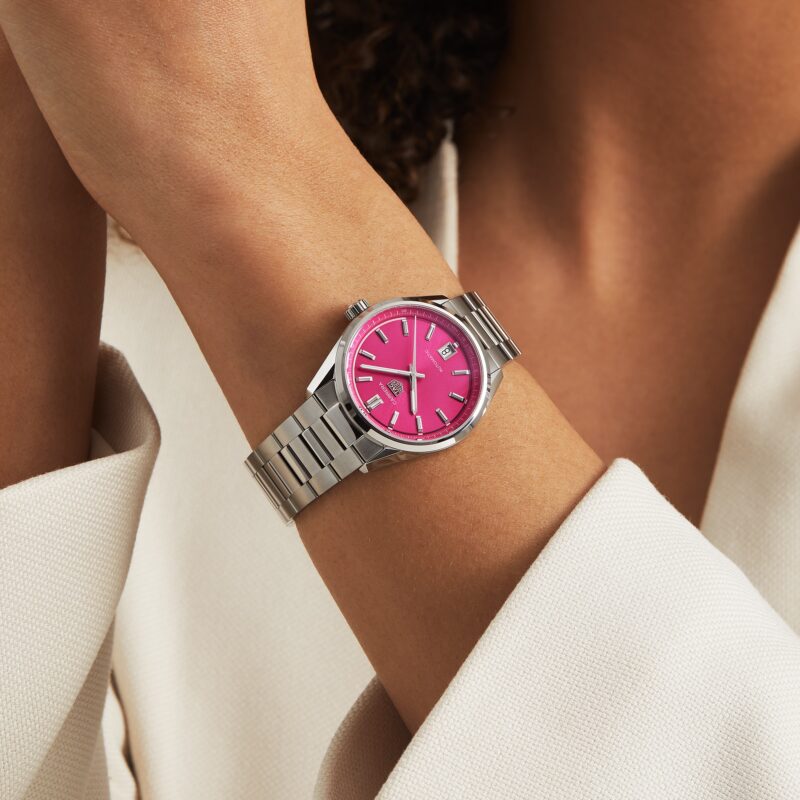 TAG HEUER CARRERA DATE 36MM LADIES WATCH PINK WBN2313.BA0001 - Image 8