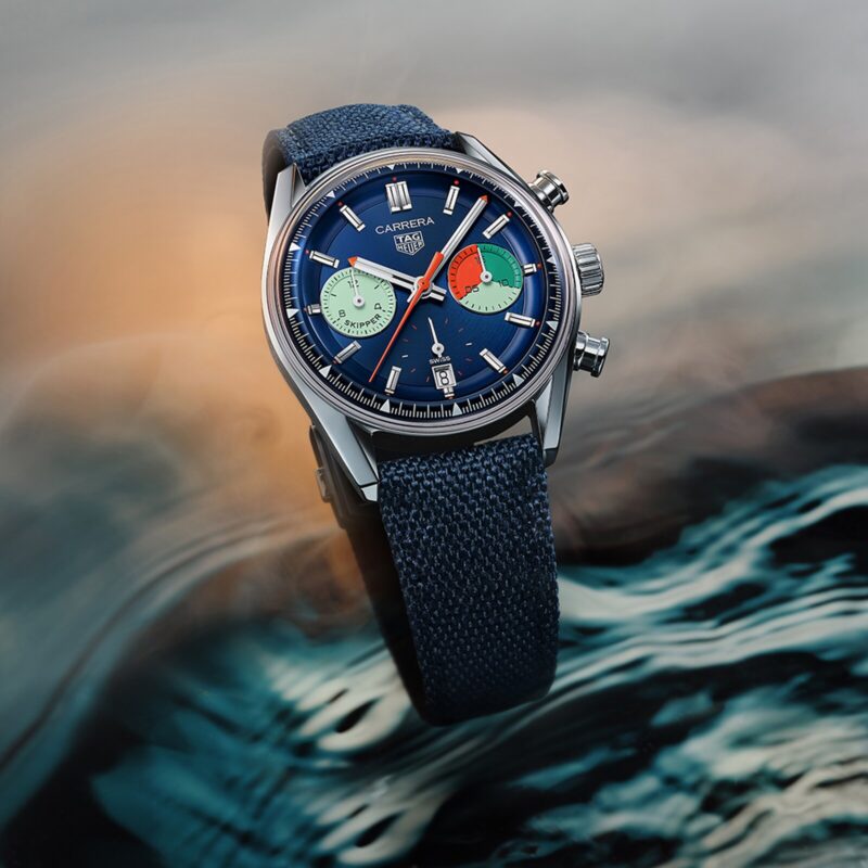 TAG HEUER CARRERA CHRONOGRAPH SKIPPER 39MM MENS WATCH BLUE CBS2213.FN6002 - Image 8