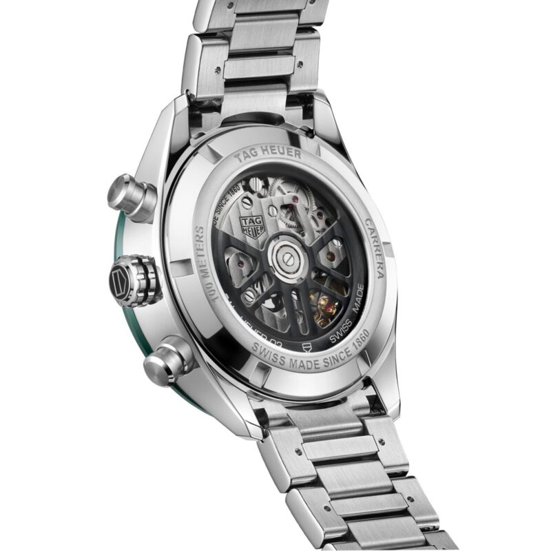 TAG HEUER CARRERA CHRONOGRAPH 44MM MENS WATCH GREEN STAINLESS STEEL CBN2A1N.BA0643 - Image 5
