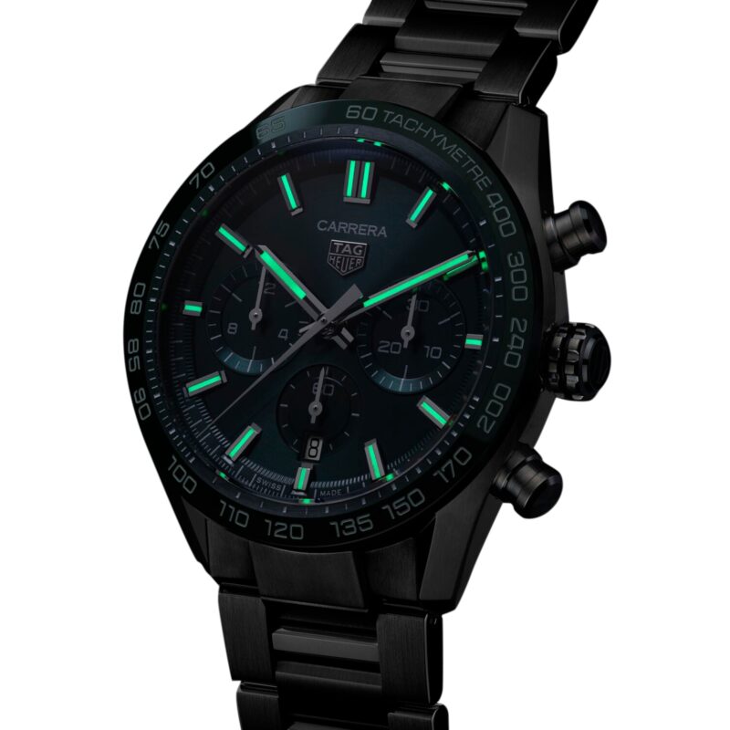 TAG HEUER CARRERA CHRONOGRAPH 44MM MENS WATCH GREEN STAINLESS STEEL CBN2A1N.BA0643 - Image 7