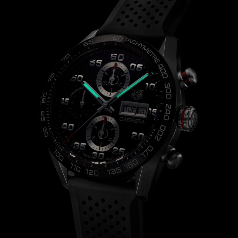 TAG HEUER CARRERA 44MM MENS WATCH RUBBER CBN2A1AA.FT6228 - Image 5