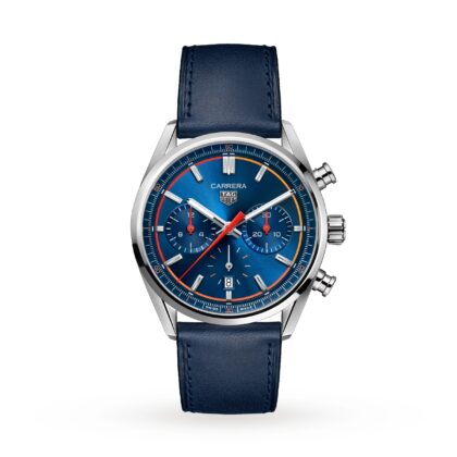 TAG HEUER CARRERA CHRONOGRAPH 42MM MENS WATCH BLUE CBN201D.FC6543