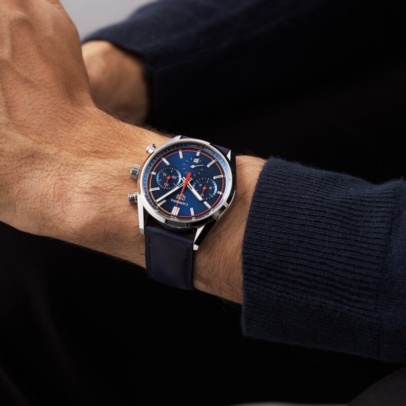 TAG HEUER CARRERA CHRONOGRAPH 42MM MENS WATCH BLUE CBN201D.FC6543 - Image 7