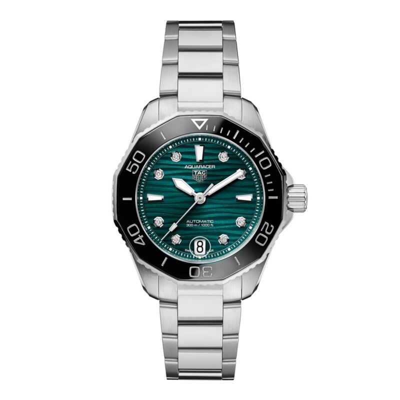 TAG HEUER AQUARACER PROFESSIONAL 300 UK EDITION 36MM LADIES WATCH GREEN WBP231G.BA0618