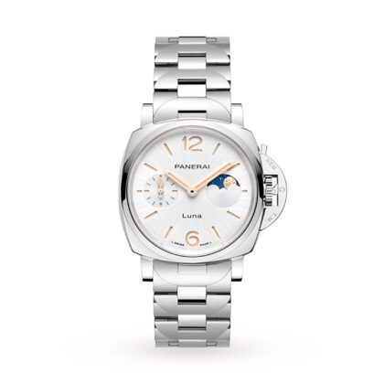 PANERAI LUMINOR DUE LUNA 38MM LADIES WATCH STAINLESS STEEL PAM01301