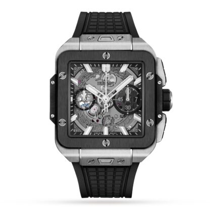 HUBLOT SQUARE BANG UNICO TITANITUM CERAMIC 42MM MENS WATCH 821.NM.0170.RX