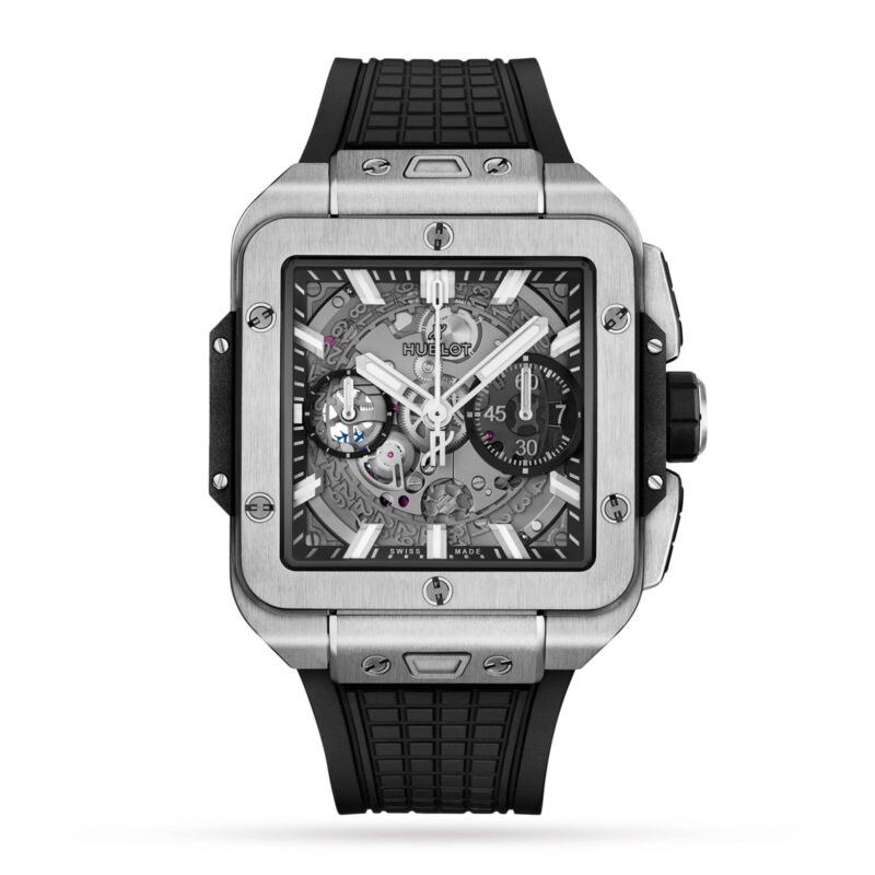 HUBLOT SQUARE BANG UNICO TITANITUM 42MM MENS WATCH 821.NX.0170.RX