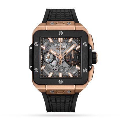 HUBLOT SQUARE BANG UNICO KING GOLD CERAMIC 42MM MENS WATCH 821.OM.0180.RX