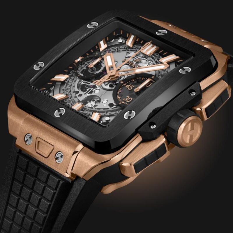HUBLOT SQUARE BANG UNICO KING GOLD CERAMIC 42MM MENS WATCH 821.OM.0180.RX - Image 3