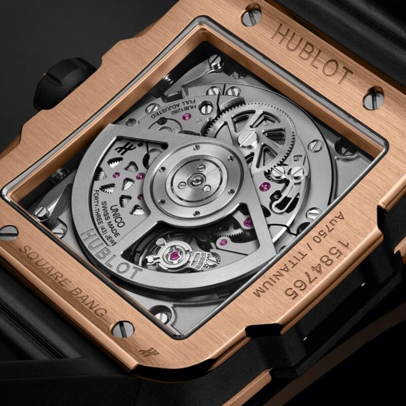 HUBLOT SQUARE BANG UNICO KING GOLD CERAMIC 42MM MENS WATCH 821.OM.0180.RX - Image 4