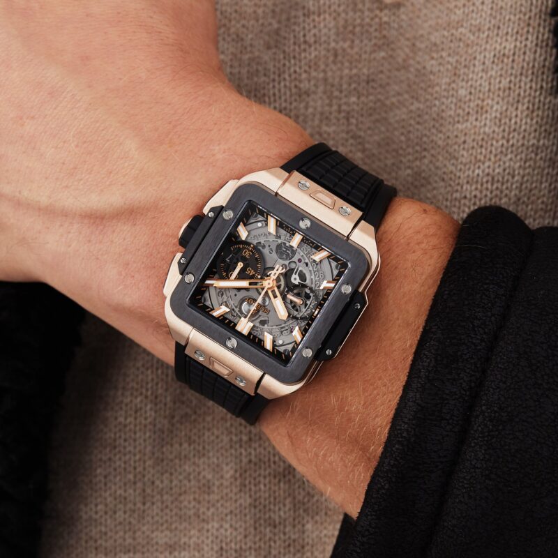 HUBLOT SQUARE BANG UNICO KING GOLD CERAMIC 42MM MENS WATCH 821.OM.0180.RX - Image 5
