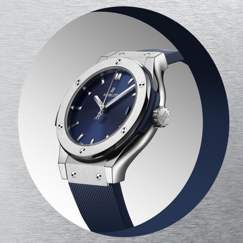 HUBLOT CLASSIC FUSION TITANIUM BLUE 33MM 581.NX.7170.RX.1104 - Image 3