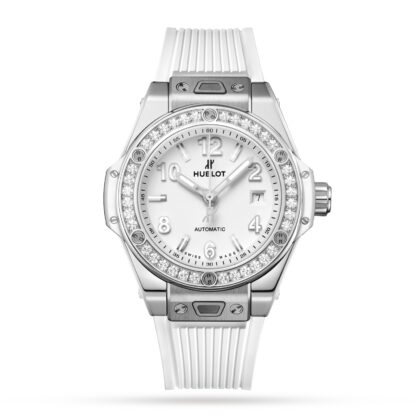 HUBLOT BIG BANG ONE CLICK STEEL WHITE DIAMONDS 33MM WATCH 485.SE.2010.RW.1204