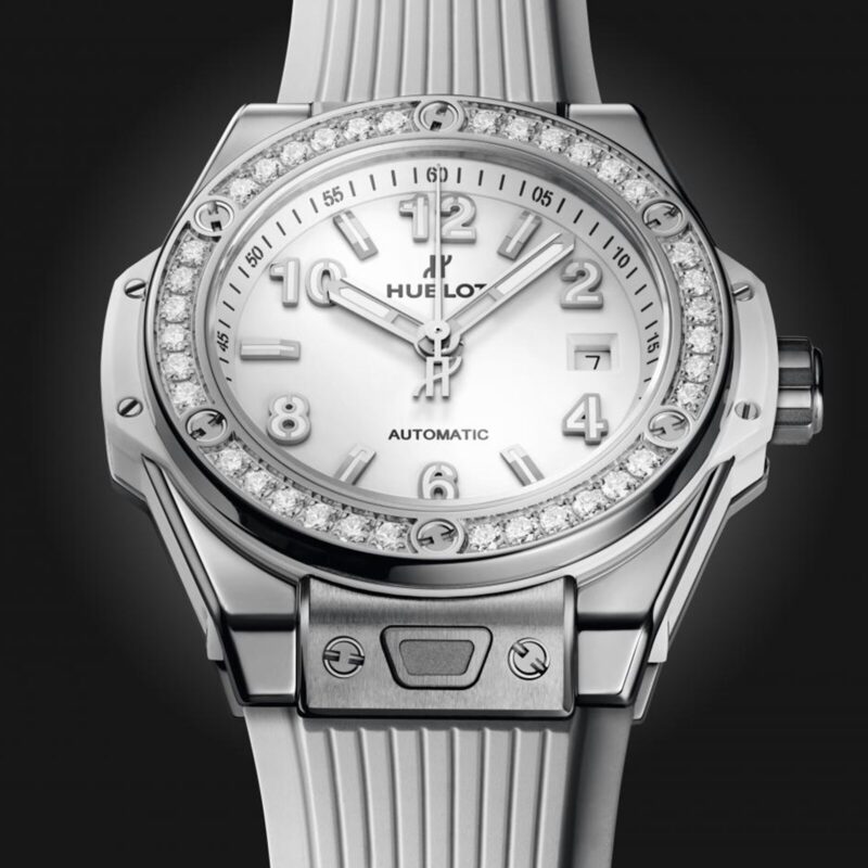 HUBLOT BIG BANG ONE CLICK STEEL WHITE DIAMONDS 33MM WATCH 485.SE.2010.RW.1204 - Image 2