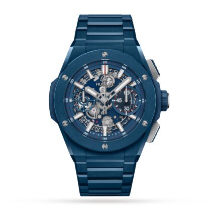 HUBLOT BIG BANG INTEGRATED BLUE CERAMIC 42MM MENS WATCH 451.EX.5123.EX