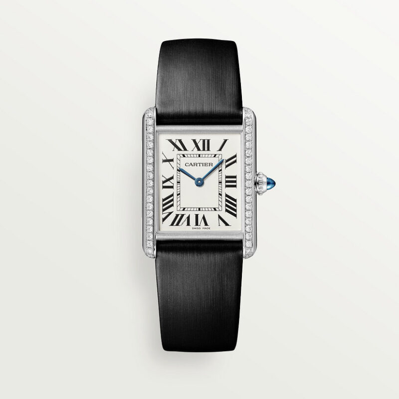 TANK MUST WATCH LARGE MODEL QUARTZ MOVEMENT STEEL DIAMONDS LEATHER CRW4TA0017 - Image 2