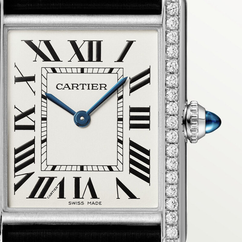 TANK MUST WATCH LARGE MODEL QUARTZ MOVEMENT STEEL DIAMONDS LEATHER CRW4TA0017 - Image 4