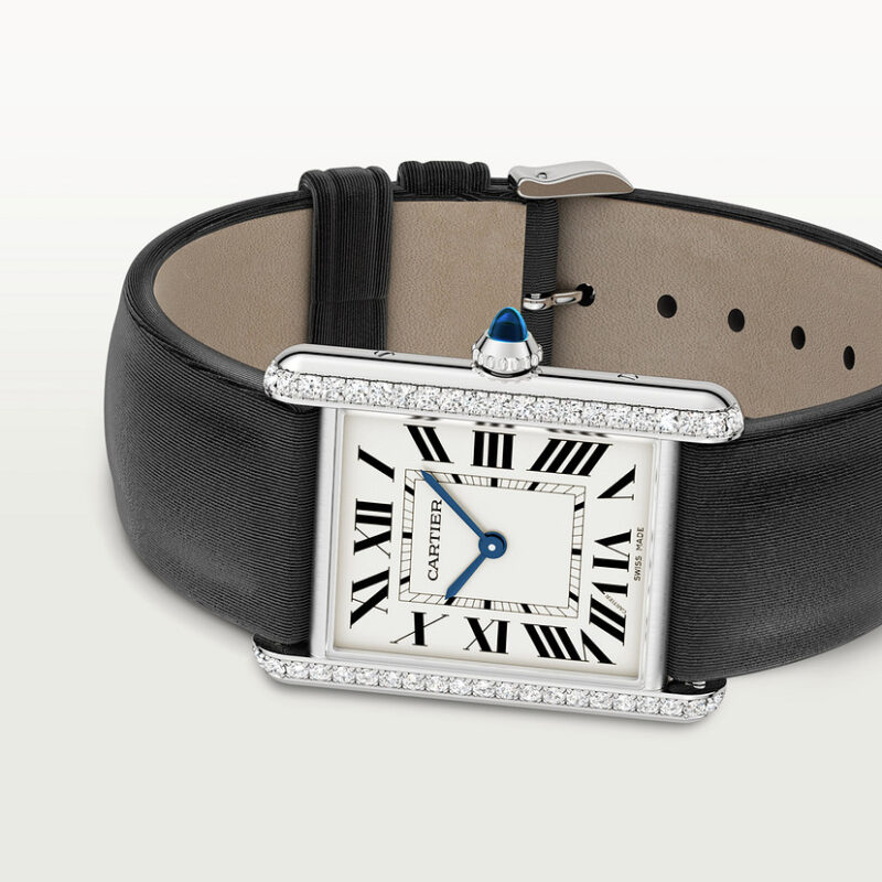 TANK MUST WATCH LARGE MODEL QUARTZ MOVEMENT STEEL DIAMONDS LEATHER CRW4TA0017 - Image 7