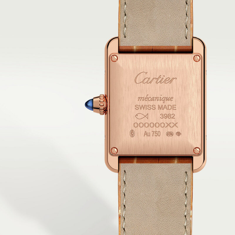 TANK LOUIS CARTIER WATCH SMALL MODEL ROSE GOLD CRWGTA0010 - Image 5