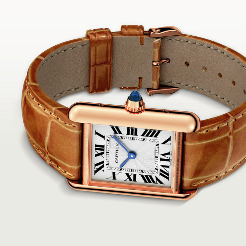 TANK LOUIS CARTIER WATCH SMALL MODEL ROSE GOLD CRWGTA0010 - Image 8