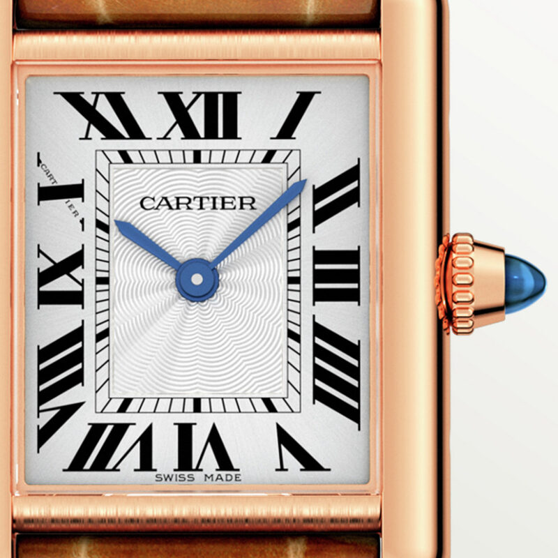 TANK LOUIS CARTIER WATCH SMALL MODEL ROSE GOLD CRWGTA0010 - Image 9