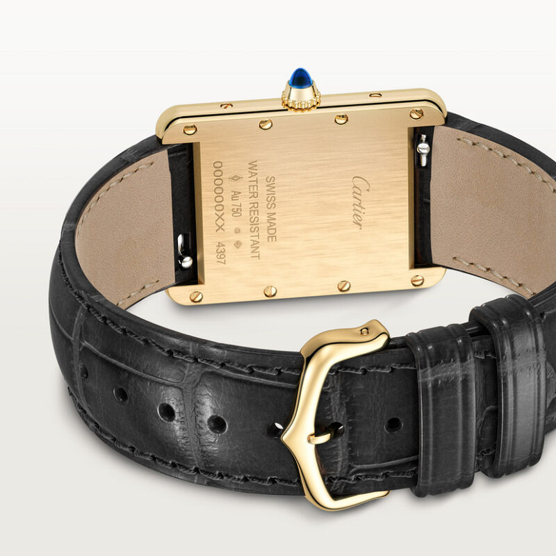 TANK LOUIS CARTIER WATCH LARGE MODEL QUARTZ MOVEMENT 18K YELLOW GOLD LEATHER CRWGTA0067 - Image 2