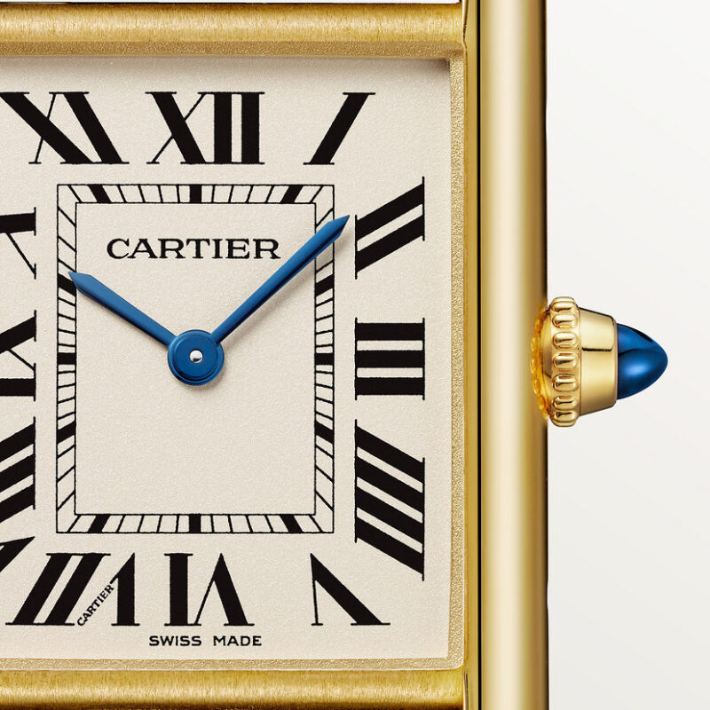 TANK LOUIS CARTIER WATCH LARGE MODEL QUARTZ MOVEMENT 18K YELLOW GOLD LEATHER CRWGTA0067 - Image 6