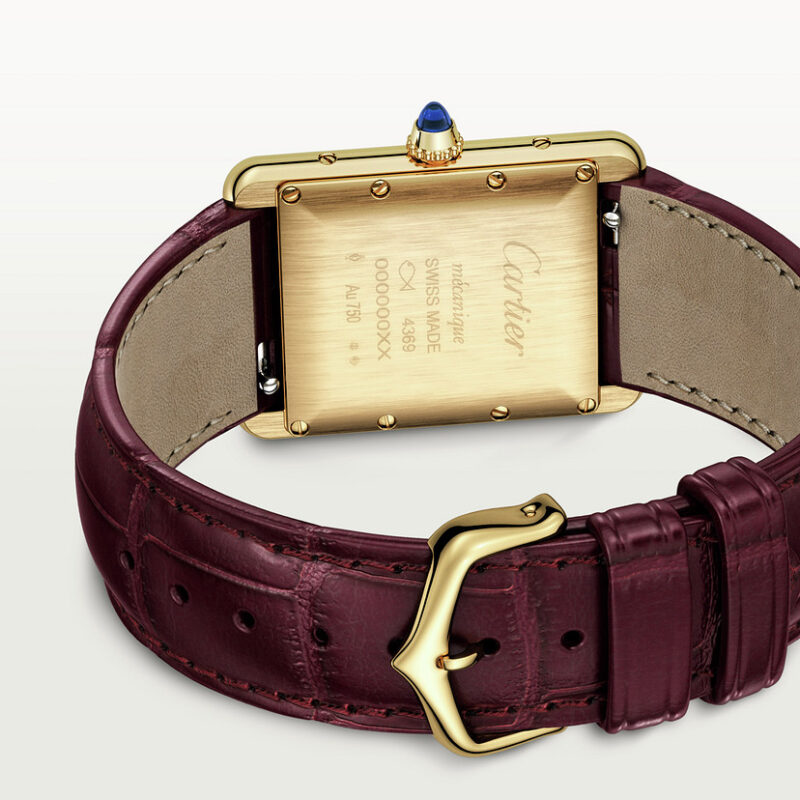 TANK LOUIS CARTIER WATCH LARGE MODEL YELLOW GOLD LEATHER CRWGTA0093 - Image 2
