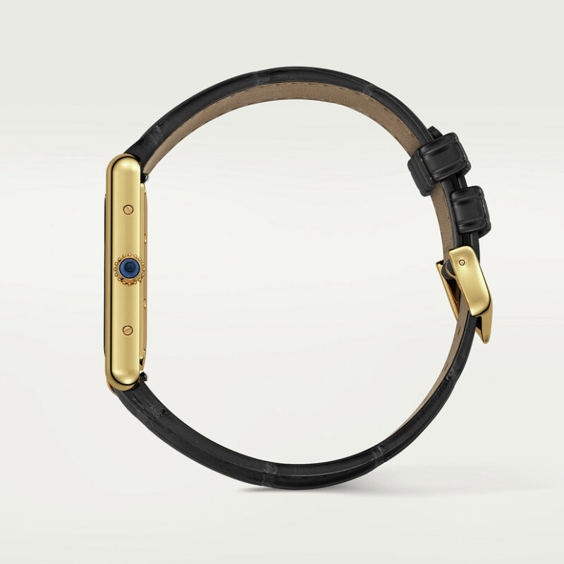 TANK LOUIS CARTIER WATCH LARGE MODEL YELLOW GOLD LEATHER CRWGTA0091 - Image 4