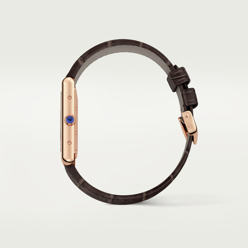 TANK LOUIS CARTIER WATCH LARGE MODEL ROSE GOLD LEATHER CRWGTA0011 - Image 6