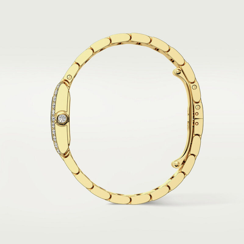 TANK FRANAISE WATCH SMALL MODEL QUARTZ MOVEMENT YELLOW GOLD DIAMONDS CRWJTA0039 - Image 5