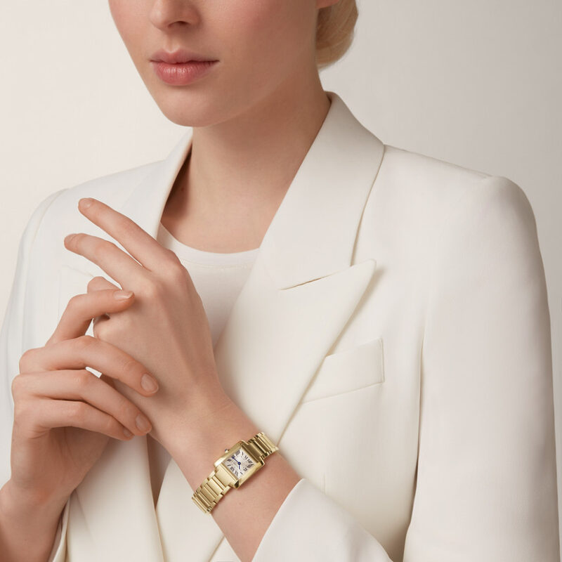 TANK FRANAISE WATCH SMALL MODEL QUARTZ MOVEMENT YELLOW GOLD CRWGTA0114 - Image 9