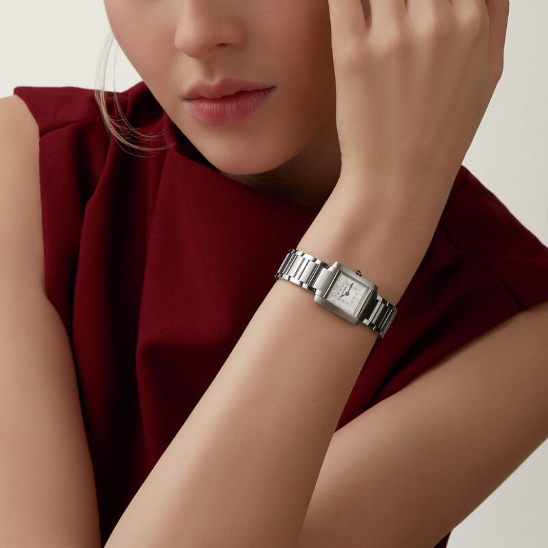 TANK FRANAISE WATCH SMALL MODEL QUARTZ MOVEMENT STEEL CRWSTA0065 - Image 9