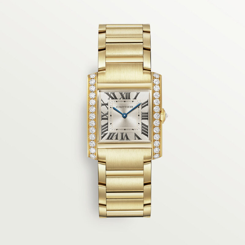 TANK FRANAISE WATCH MEDIUM MODEL QUARTZ MOVEMENT YELLOW GOLD DIAMONDS CRWJTA0040 - Image 2