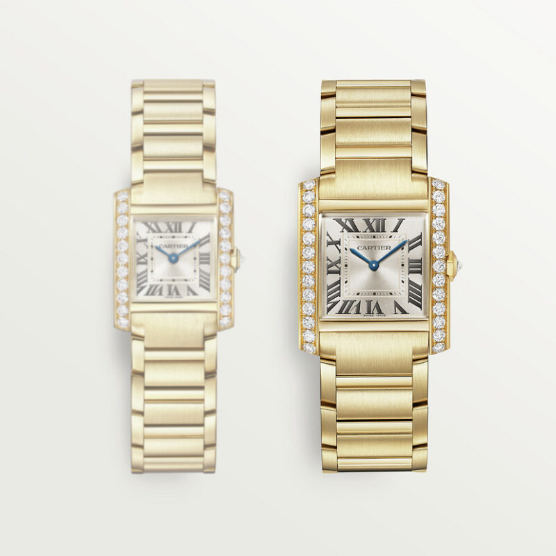 TANK FRANAISE WATCH MEDIUM MODEL QUARTZ MOVEMENT YELLOW GOLD DIAMONDS CRWJTA0040 - Image 7