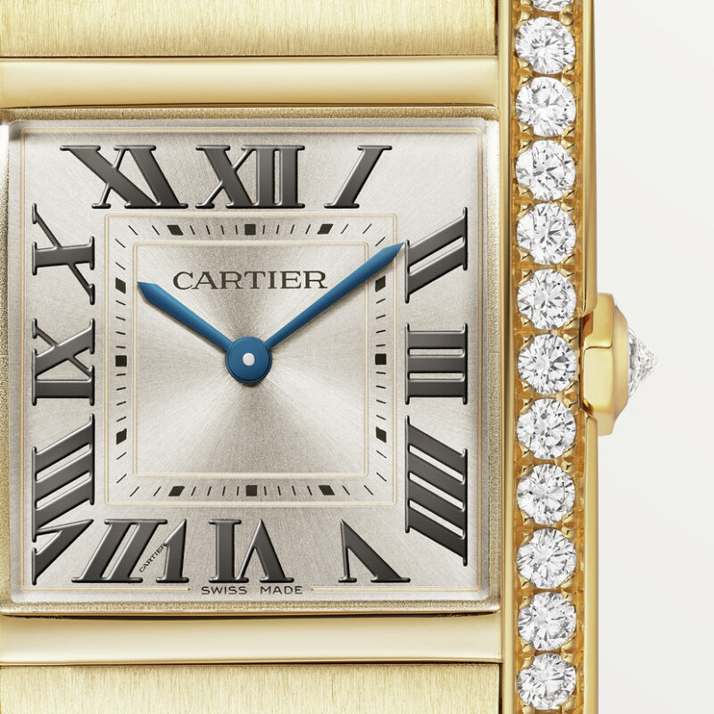 TANK FRANAISE WATCH MEDIUM MODEL QUARTZ MOVEMENT YELLOW GOLD DIAMONDS CRWJTA0040 - Image 9